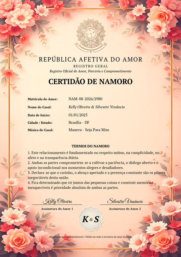 Certidão de Namoro